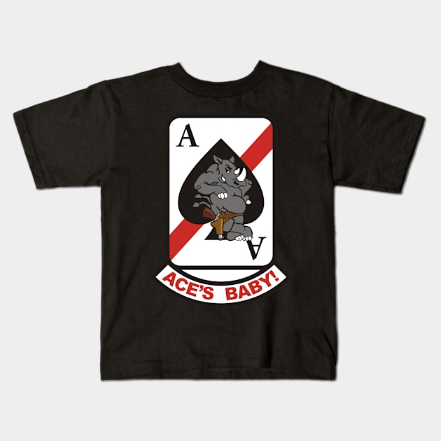 F/A18 Rhino - VFA41 Black Aces Kids T-Shirt by MBK